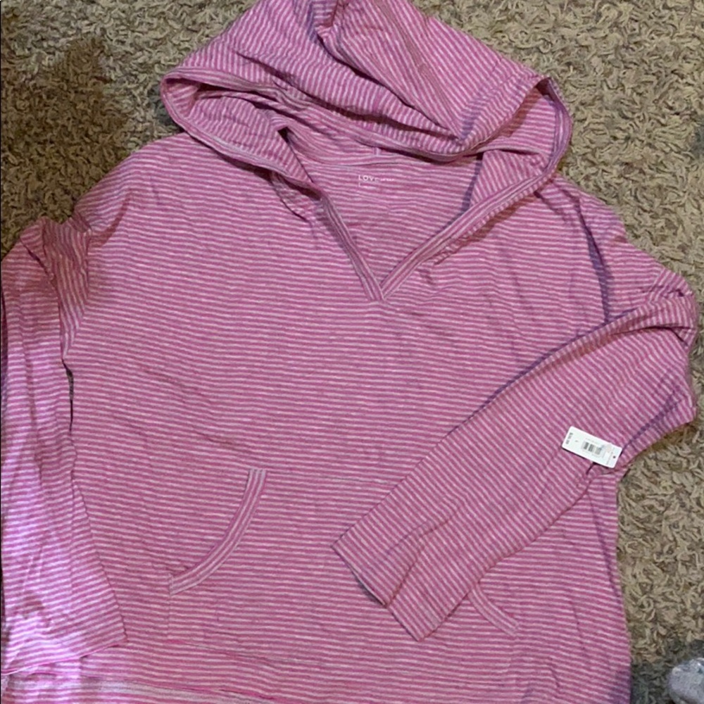 BRAND NEW! Gap striped crop hoodie